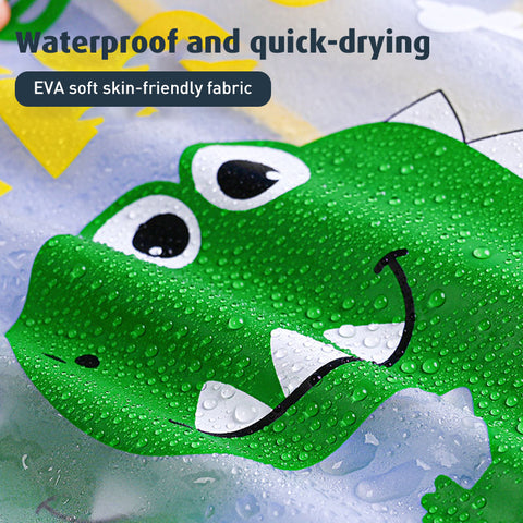 Baby Pro Kids Transparent Raincoat With Cartoon Dinosaur Design