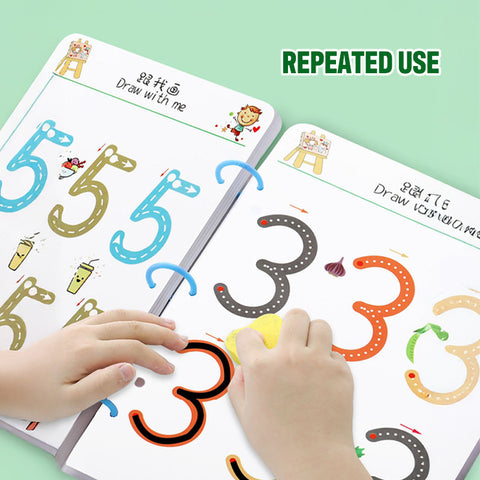 Smart Sprout Kids Erasable Tracing Workbook Early Educational Training Books