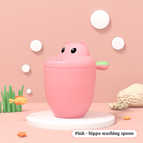 Baby Pro Nuobesty Baby Bath Cups Cartoon Animal Waterfall Shampoo Dipper Rinsers Plastic Hand-held Pink | Blue