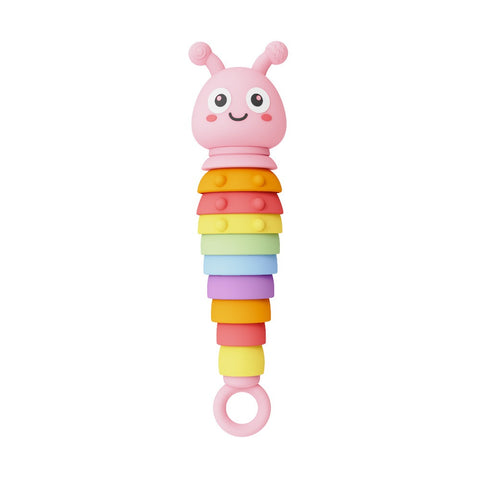 Baby Pro Multi-sensory Caterpillar Teething Rattle Toy