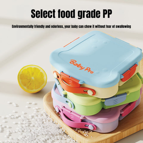 Baby Pro Kids Bread Shaped Lunch Box Set With Sauce Box Spoon And Fork