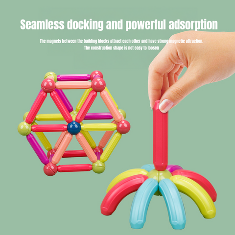 Smart Sprout Kids 42pcs 64pcs Magnetic Stick Ball Building Blocks Early Educational Toy