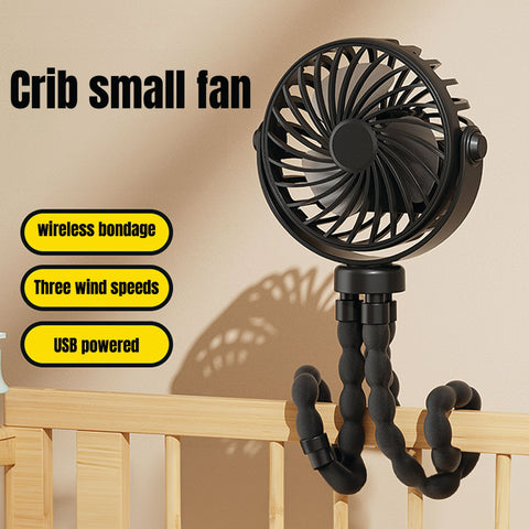 Baby Pro Portable Rechargeable Mini Octopus Fan With Light