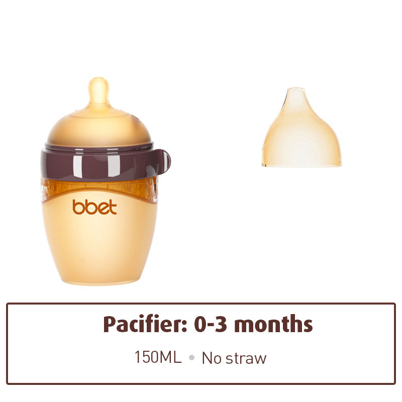 Baby Pro Dumbo Silicone Baby Bottle Nano Silver Brown 150ml 210ml