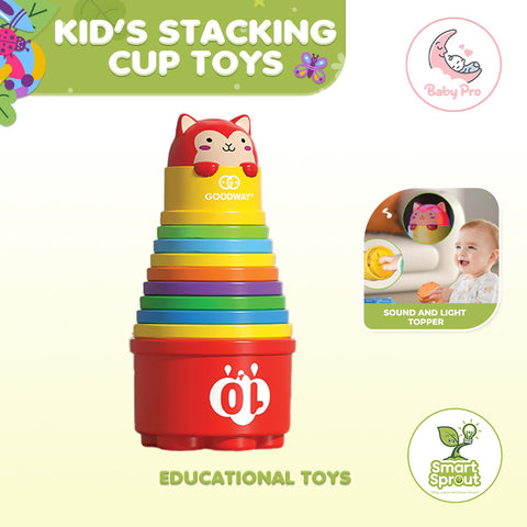Smart Sprout Kids Stacking Cups Early Educational Toys With Light And Sound