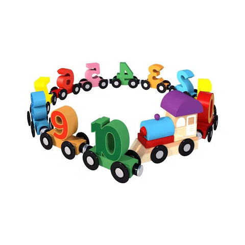 Smart Sprout Kids Wooden Magnetic Digital Train Toys Early Educational Toy