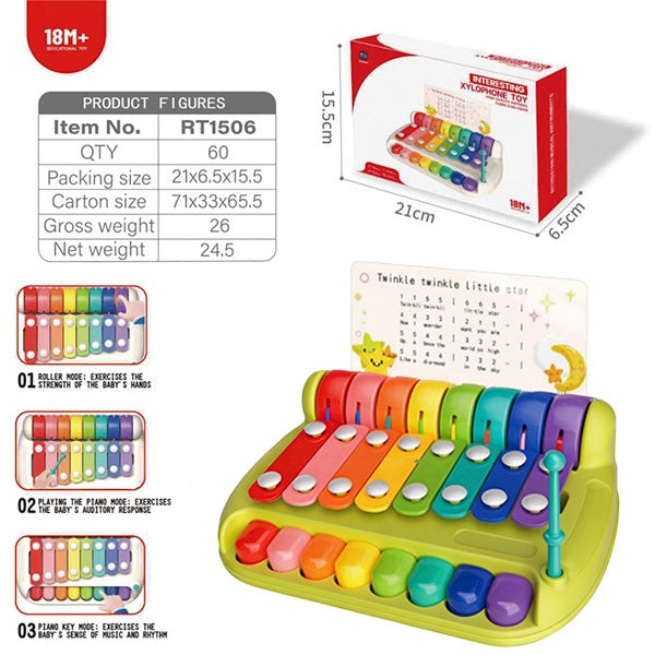 Smart Sprout Kid's Early Learning Instrument Xylophone Musical Toy with Song Cards