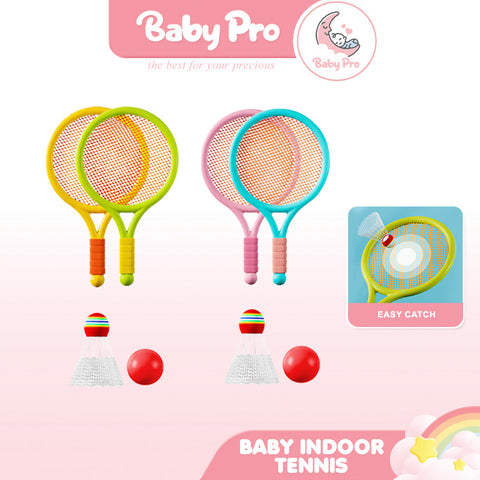Baby Pro Kids Badminton/Tennis Rackets and Ball Toy Set Indoor and Outdoor Sports Play