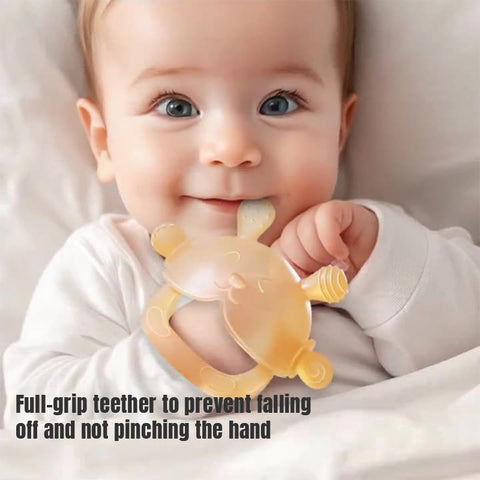 Baby Pro Baby 2in1 Silicone Clear Rabbit Teether Molar Teether Gum Toy BPA Free