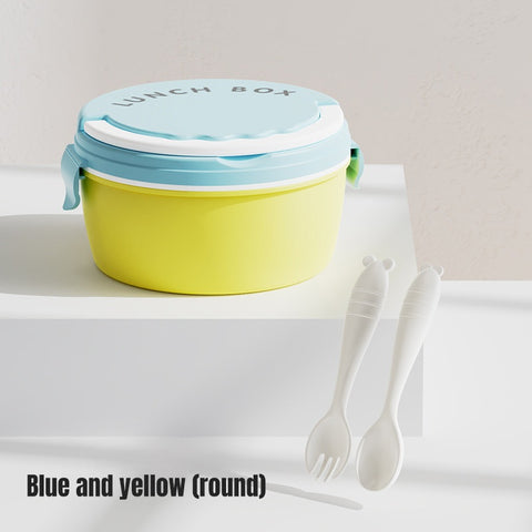 Baby Pro Kids 2in1 Round Lunch Box With Spoon And Fork