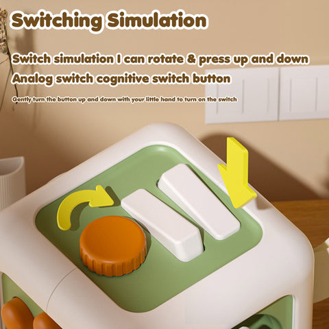 Smart Sprout 6in1 Busy Cube Sensory  Training Toy Early Educational Learning Toys for Baby
