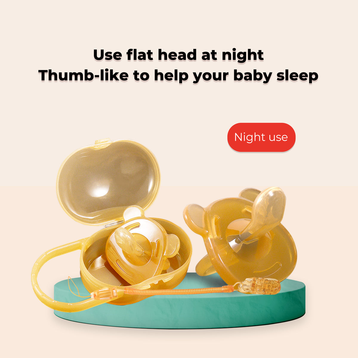 Babyproph Premium Nano Brown Newborn Baby Pacifier Day and Night