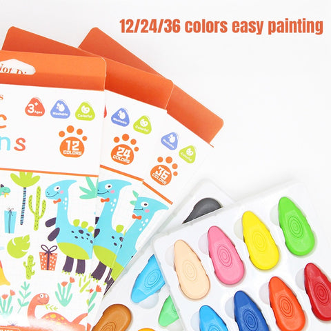 Smart Sprout Water Drop Shape Crayons Set Washable Plastic Crayons For Kids