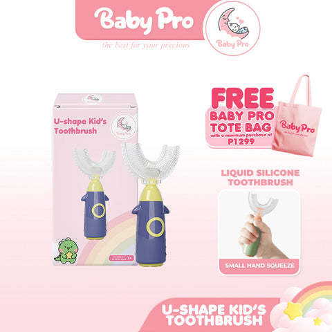 Baby Pro Toddler Soft Silicone U-shape Toothbrush  Soft Brush Oral Care