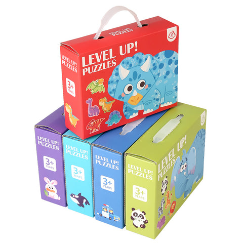 Baby Pro Children Early Education Animal Oceans Dinosaur Jigsaw Toys Cartoon Puzzles Gift Set Intelligence for Kids and Toddler