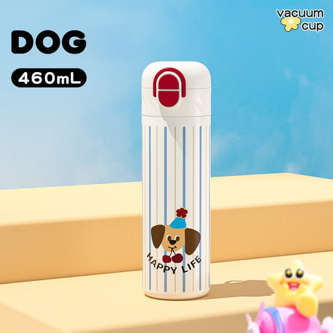 Baby Pro Cute Designs Leakproof Stainless Thermos Cup with Straw & Drinking Port