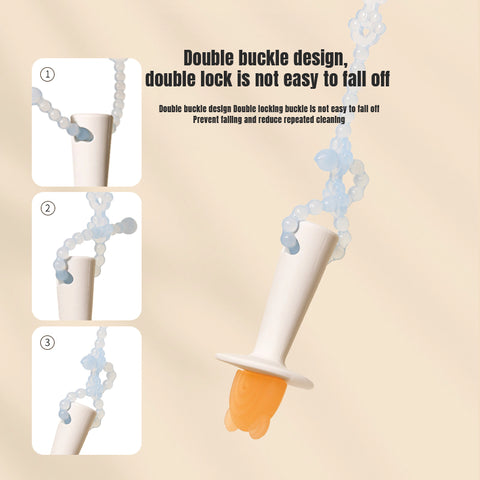 Baby Pro Baby Silicone Strap Pacifier Chain Teether Cat Paw Shape BPA Free