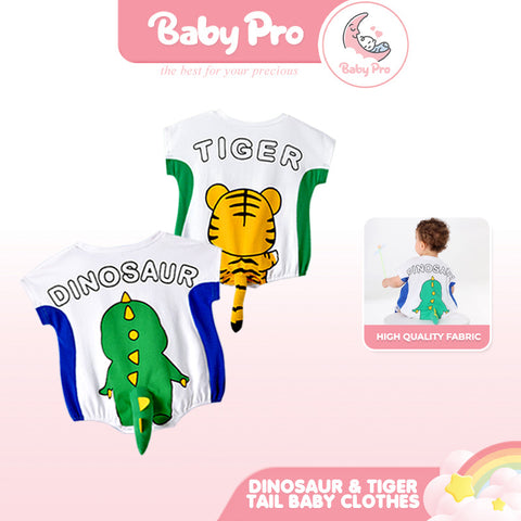 Baby Pro Dinosaur and Tiger Tail Baby Onesies Romper Clothes