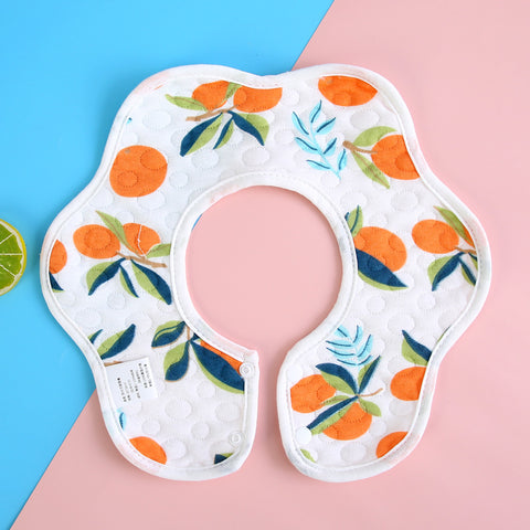 Baby Pro Baby Waterproof Flower Bibs 360 Rotate Drool Bibs Super Absorbent