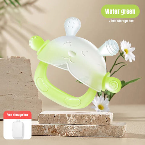 Baby Pro Baby 2in1 Silicone Clear Rabbit Teether Molar Teether Gum Toy BPA Free