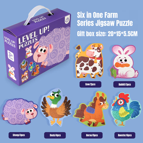 Baby Pro Children Early Education Animal Oceans Dinosaur Jigsaw Toys Cartoon Puzzles Gift Set Intelligence for Kids and Toddler