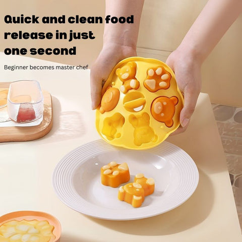 Baby Pro Bear Design Silicone Food Molder Easy Release Bakeware for Kid's Treats