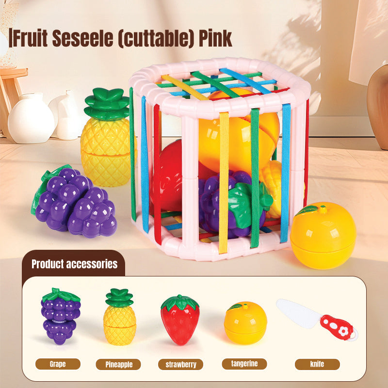 Smart Sprout Baby Fruit Sesele Toy Set Fruit Blocks Stacking Sensory Educational Toys