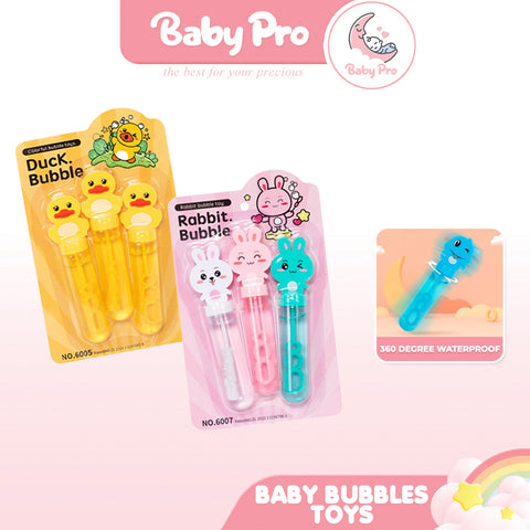 Baby Pro 3pcs Cute Animal Bubble Stick Toys for Kids