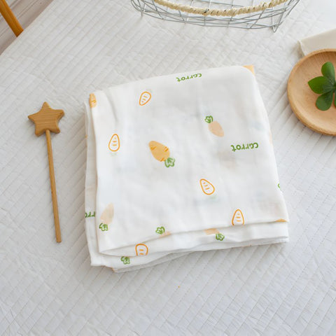Baby Pro Newborn Blanket Bamboo Fabric Muslin Soft Cotton Swaddle
