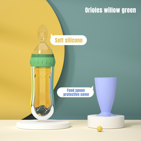 Baby Pro Baby Soft Silicone Squeeze Spoon Feeding Bottle