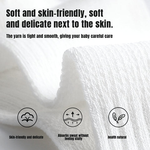 Baby Pro 1 Pair Kids Breathable Mesh White Mid-Crew School Socks
