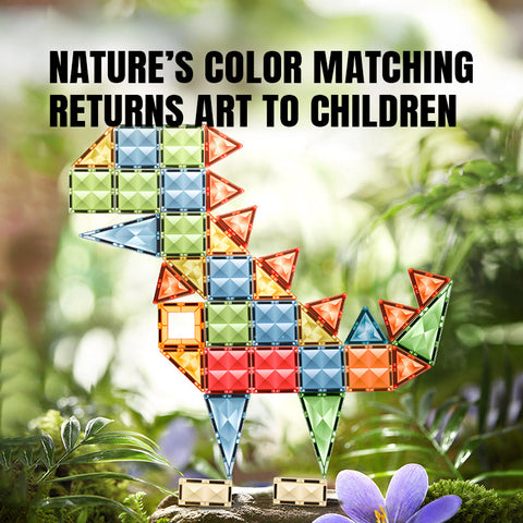 Smart Sprout 100pcs 30pcs Kids Magnetic Colored Tiles  Building Blocks Toys Set Educational  Puzzle Toys