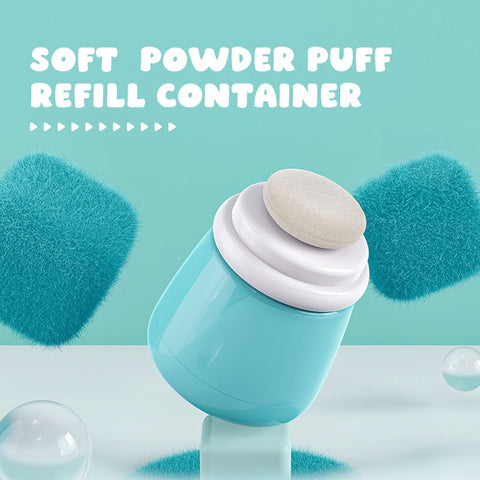 Baby Pro Portable Bear Powder Container With Soft Plush Puff Applicator