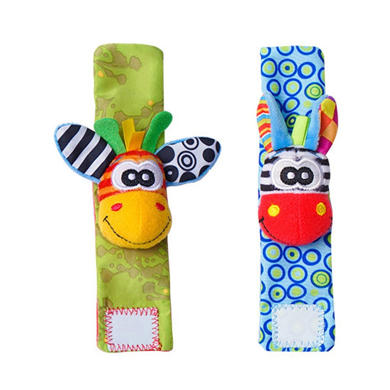 Smart Sprout Baby 1 Pair Wrist Rattle Plush Toy Early Development Sensory Toys