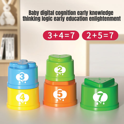 Smart Sprout Kids Stacking Cups Early Educational Toys With Light And Sound