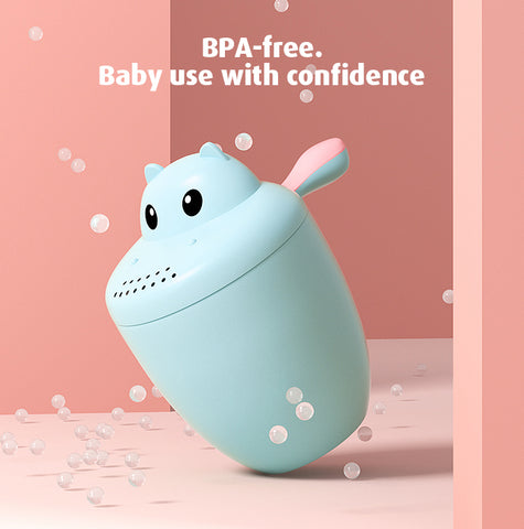 Baby Pro Nuobesty Baby Bath Cups Cartoon Animal Waterfall Shampoo Dipper Rinsers Plastic Hand-held Pink | Blue