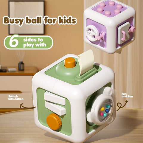 Smart Sprout 6in1 Busy Cube Sensory  Training Toy Early Educational Learning Toys for Baby