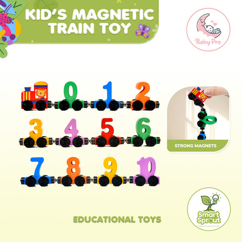 Smart Sprout Kids Wooden Magnetic Digital Train Toys Early Educational Toy