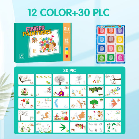 Smart Sprout Finger Painting Fun Set Washable And Non-toxic Colors For Creative Kids