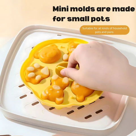 Baby Pro Bear Design Silicone Food Molder Easy Release Bakeware for Kid's Treats