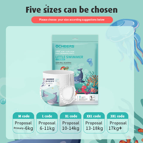 Baby Pro Ocheers Whale Swimming Diapers Waterproof Pull-up Pants Swimming pool Baby Disposable L M XL XXL