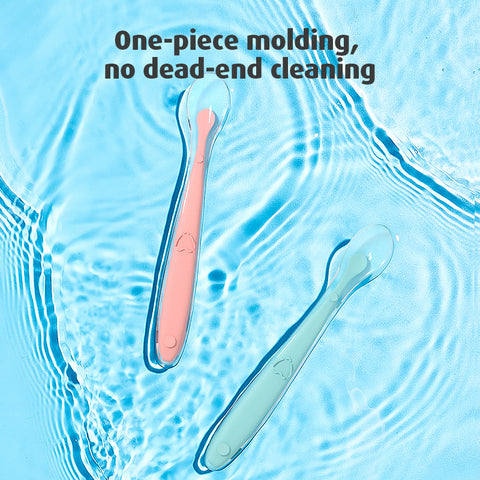 Baby Pro Baby Soft Silicone Feeding Spoon Candy Color 2pcs