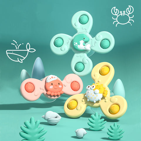Smart Sprout Table Animal Sucker Finger Spinning Rotating Toy for Baby