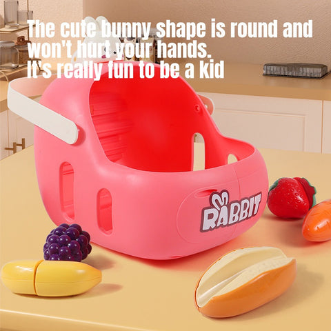 Smart Sprout Kids Fruits and Vegetables Slice Basket Set Pretend Play Toy