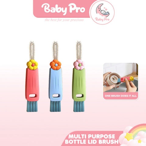 Baby Pro Multi-Purpose Bottle Lid Deep Cleaning Brush