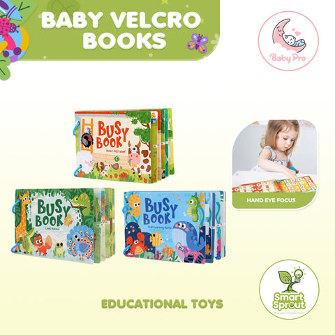 Smart Sprout Kids Busy Book Tearable Velcro Books Educational Toys