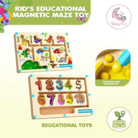 Smart Sprout Kids Magnetic Color Sorting Maze Board Game Early Educational Toy
