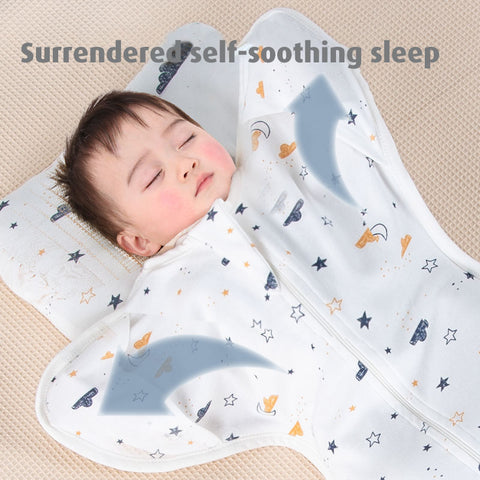 Baby Pro Cotton Swaddle Sleeping Bag Two-Way Zip For Baby