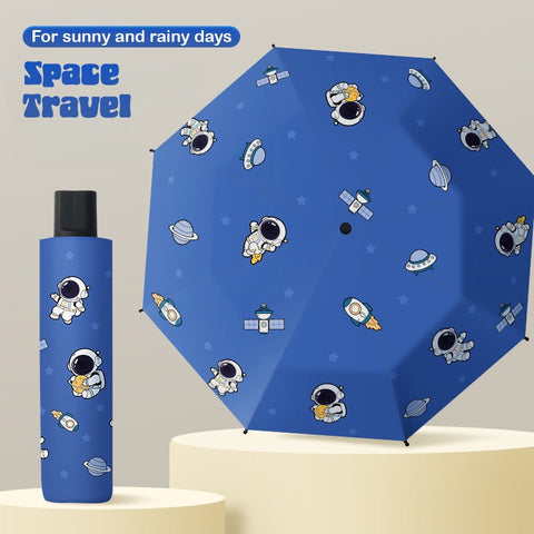 Baby Pro Foldable Manual Kid's Umbrella Lightweight, Windproof & Backpack-Friendly
