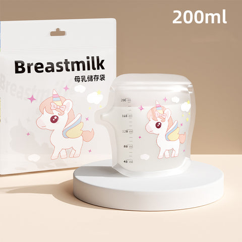 Baby Pro 30pcs Rabbit Breast Milk Storage Bag Doubled-Sealed 120ml 200ml